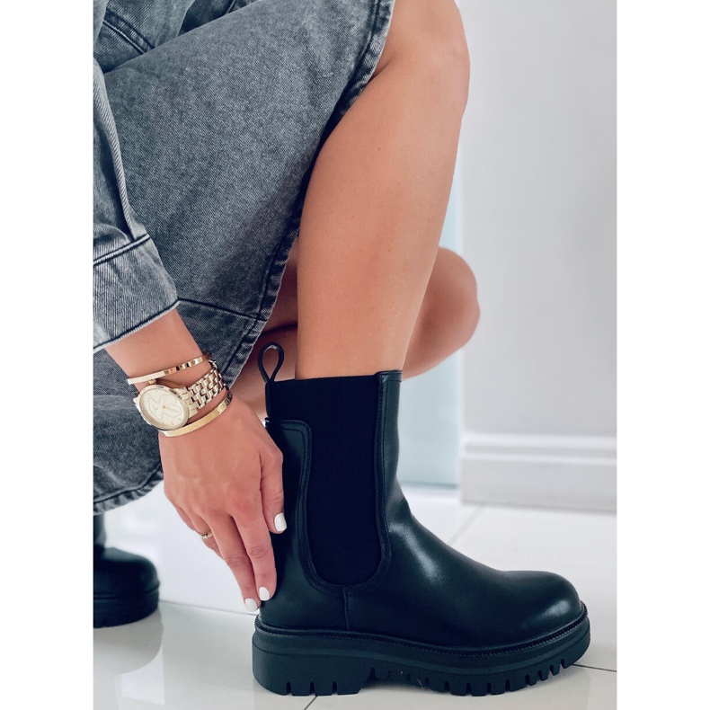 BM Vysoké Chelsea boty Earth Black černá 2