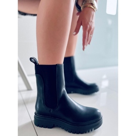 BM Vysoké Chelsea boty Earth Black černý 1