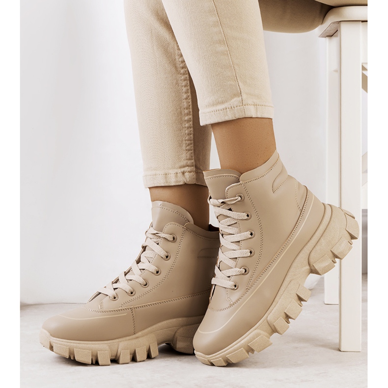 BM Nurbi dámské hnědé turistické boty béžový hnědý 1