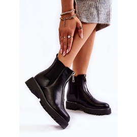 PG1 Módní zateplené boty Černé boty Madeleine Jodhpur černá 1 PG1 Módní zateplené boty Černé boty Madeleine Jodhpur černá 1