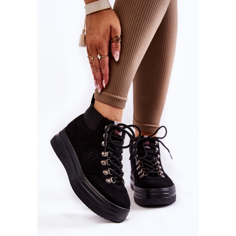 Černé boty Cross Jeans KK2R4074C Black černý 1