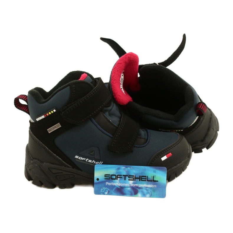 American Club SOFTSHELL Boys s modrou membránou námořnictva WT70 černá 4