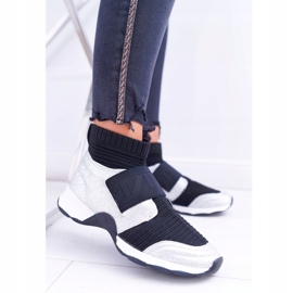 Dámské sportovní boty Lu Boo s ponožkou Stříbrné třpytky Phantom HT9022 černá stříbrný 1 Dámské sportovní boty Lu Boo s ponožkou Stříbrné třpytky Phantom HT9022 černá stříbrný 1