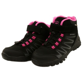 Softshellové boty American Club s membránou WT112 Black / Pink černý růžový 2
