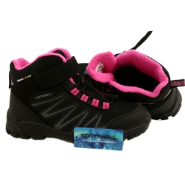 Softshellové boty American Club s membránou WT112 Black / Pink černý růžový 4