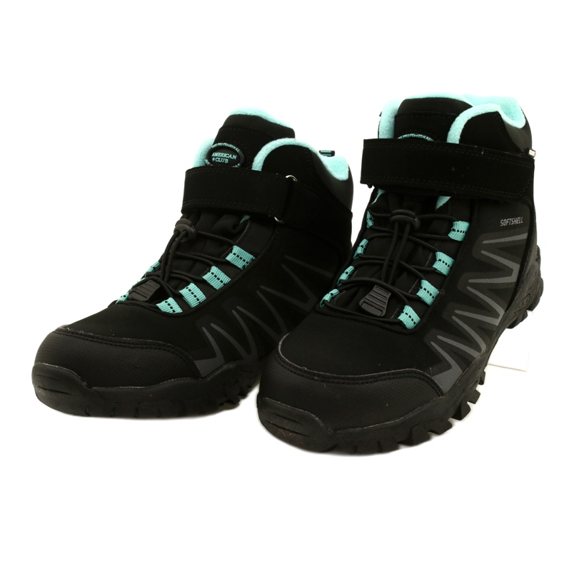Softshellové boty American Club s membránou WT107 Black / Mint černá 2 Softshellové boty American Club s membránou WT107 Black / Mint černá 2