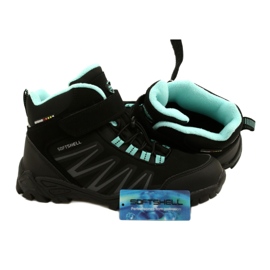 Softshellové boty American Club s membránou WT107 Black / Mint černá 4