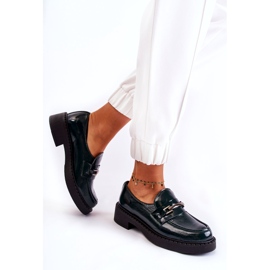 Lemar Dámská kožená bota rozptýlená stříbrnou dekorací zelenou zelená 2