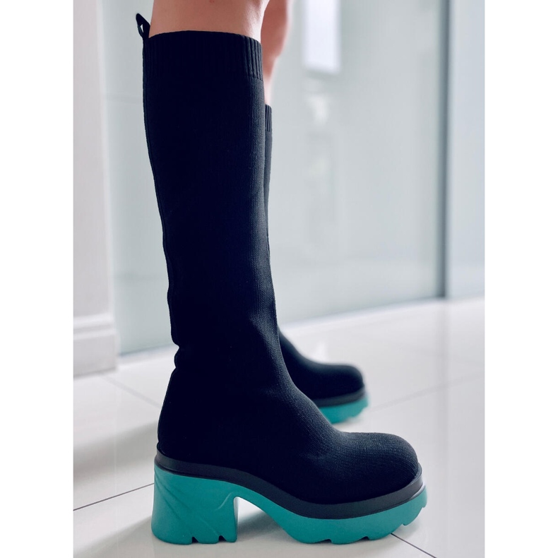 PA1 Ponožkové botičky Duff Blue svršek černá vícebarevný zelená 1 PA1 Ponožkové botičky Duff Blue svršek černá vícebarevný zelená 1