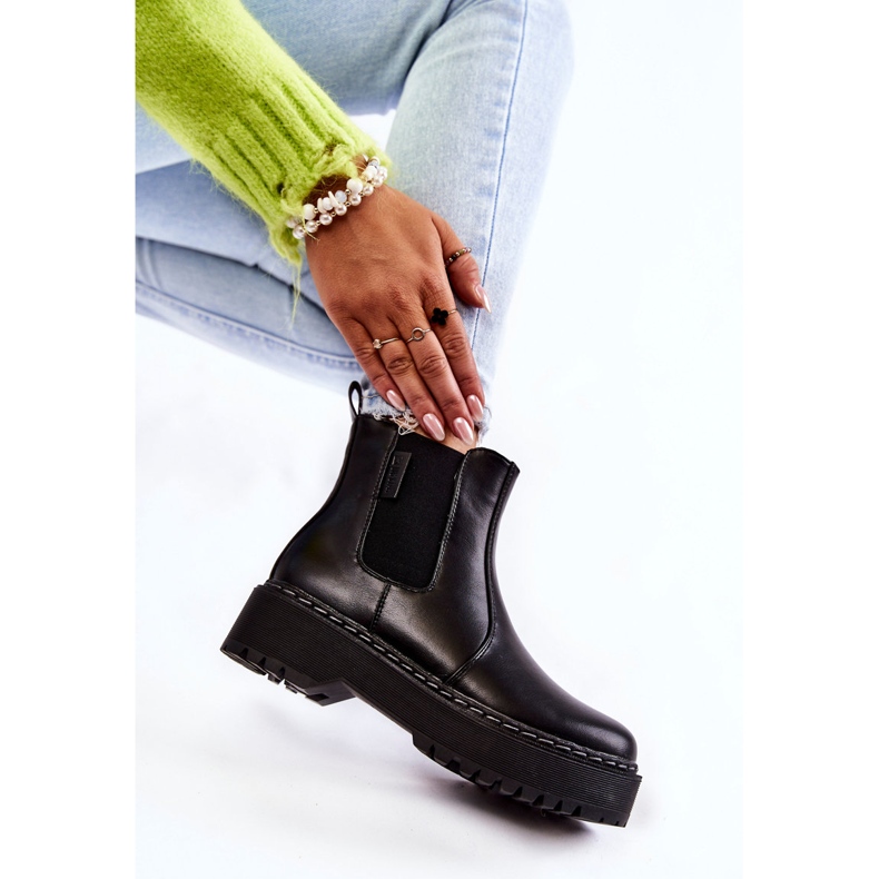 Teplé nazouvací boty Big Star II274101 Black černá 1