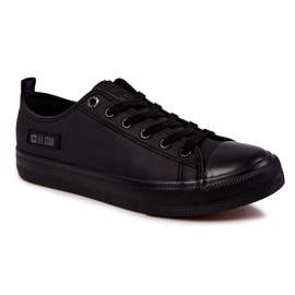Pánské nízké kožené tenisky Big Star KK174009 Black černý 1