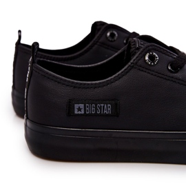 Pánské nízké kožené tenisky Big Star KK174009 Black černý 2