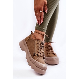 Semišové sportovní boty Big Star KK274511 Béžová béžový 1