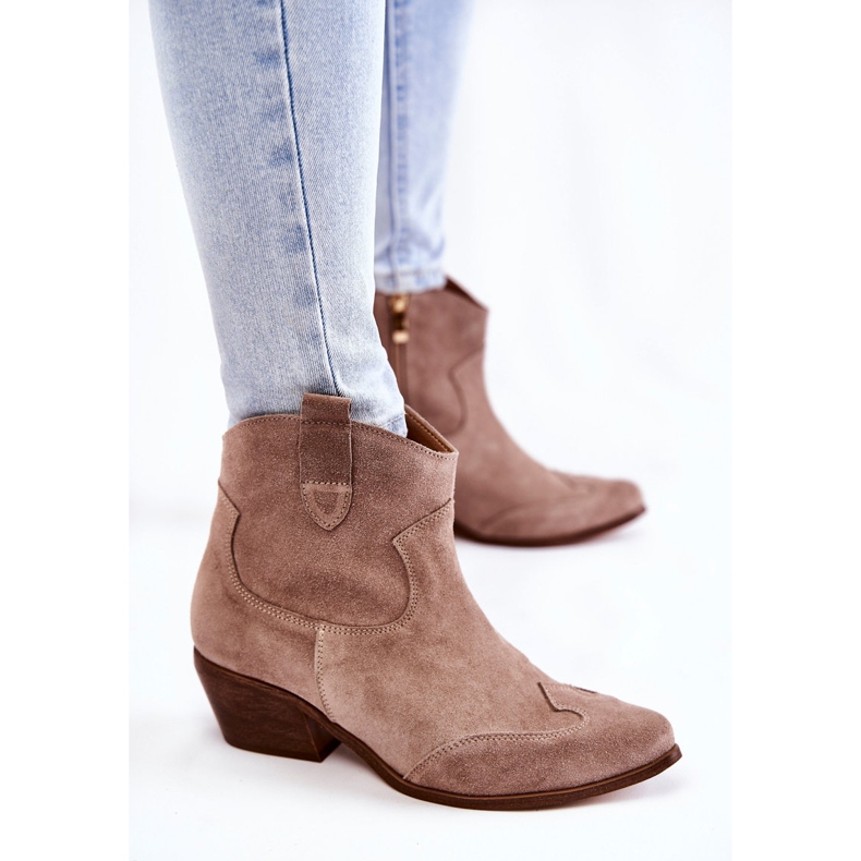 Lewski Shoes Dámské kozačky Boty Spitz Lewski 3236 Cappucino hnědý 2 Lewski Shoes Dámské kozačky Boty Spitz Lewski 3236 Cappucino hnědý 2