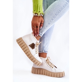 Lewski Shoes Kožené sportovní boty vázané bílé boty Lewski 3252 / N bílý 2