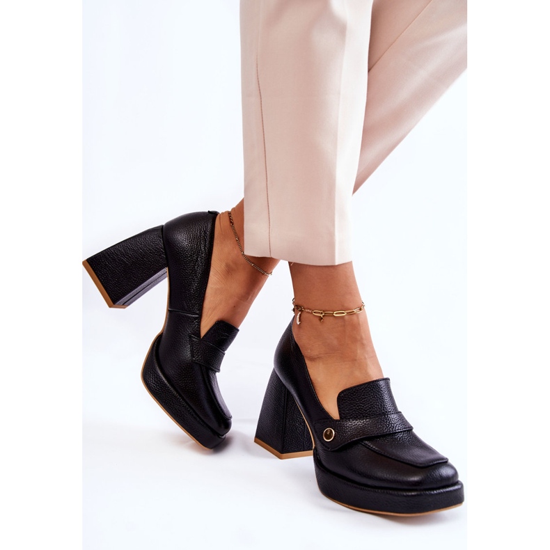 Lewski Shoes Kožené lodičky Lewski Boty 3195/2 Black černá 1