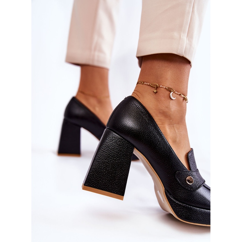 Lewski Shoes Kožené lodičky Lewski Boty 3195/2 Black černá 2