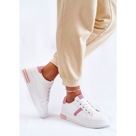 FK2 Dámská sportovní obuv vázaná bílá a růžová Otylia bílý růžový 2