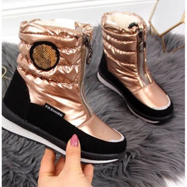 Nepromokavé sněhové boty Jr EVE323C zlaté bílý zlatý 1