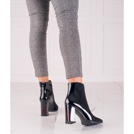 Dámské kozačky Shelovet na vysokém sloupku černá 2