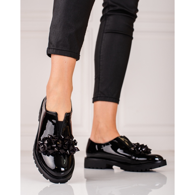 Dámské lakované boty na platformě Shelovet černá 1