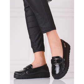 Dámské černé mokasíny na platformě Shelovet černá 1