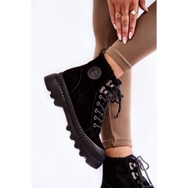 Semišové teplé boty Big Star KK274522 Black černý 2
