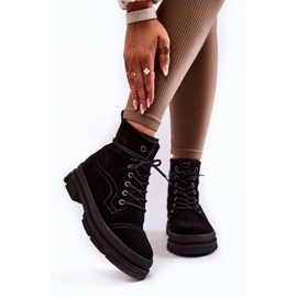 Semišové teplé boty Big Star KK274525 Black černý 1