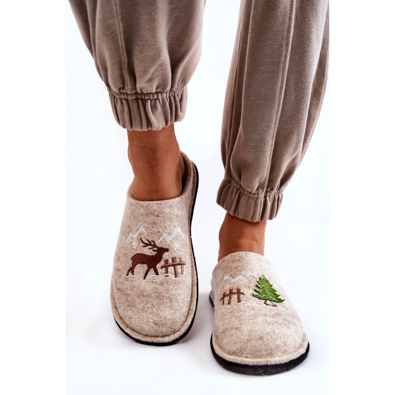 Domácí pantofle Big Star KK276016 Beige béžový 2