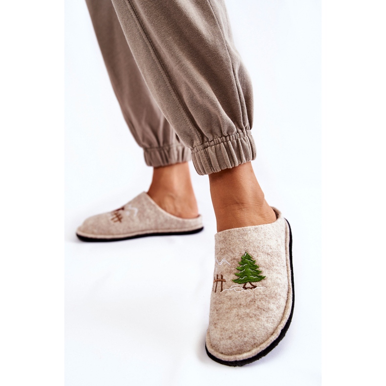 Domácí pantofle Big Star KK276016 Beige béžový 1