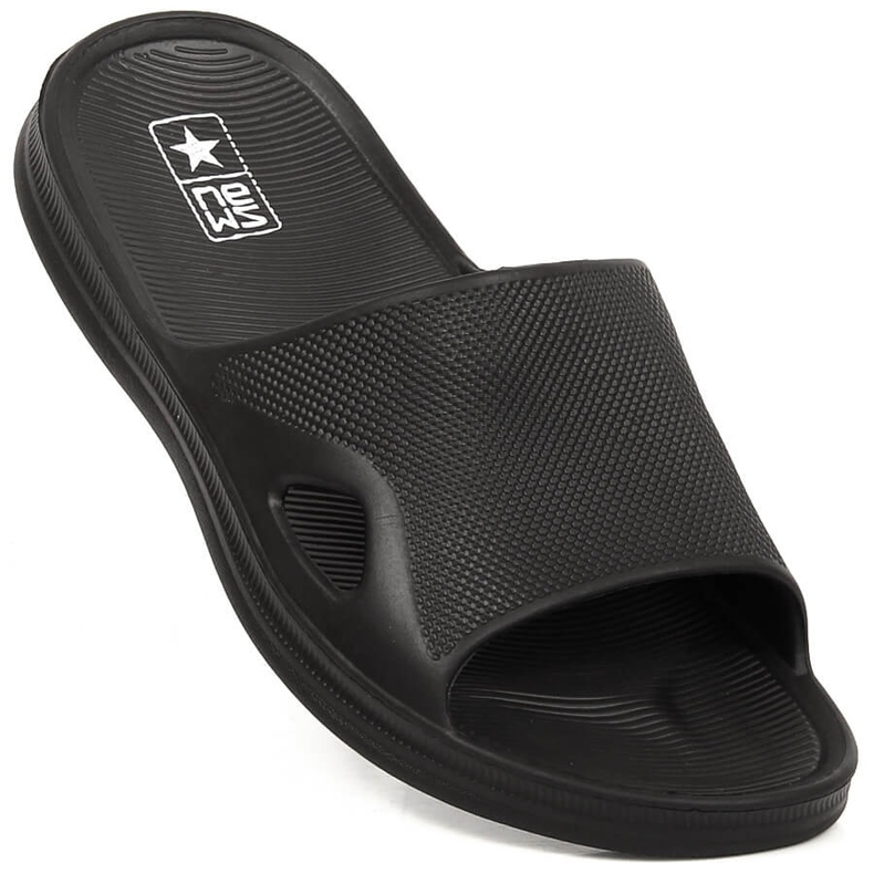 Černé sportovní pěnové pantofle NEWS černá 1