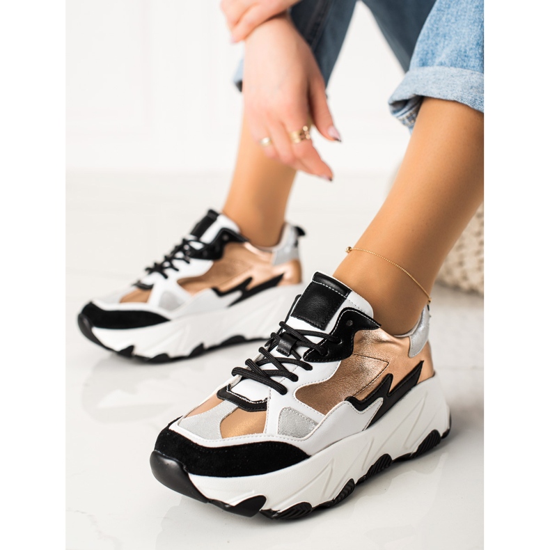 W. Potocki Módní tenisky Potocki vícebarevný zlatý 1