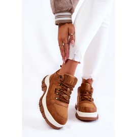 Dámská treková obuv Trappers Memory Foam Big Star KK274362 Hnědá hnědý 1