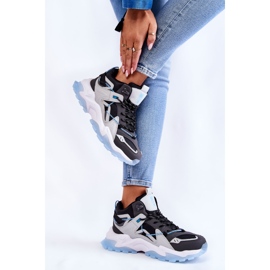 Dámská sportovní obuv na masivní platformě Big Star KK274386 Černo-šedá černá 2