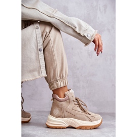 Turistické boty na platformě Lee Cooper LCJ-22-44-1352L Beige béžový 4