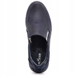 Olivier Pánské mokasínové boty 283GT, tmavě modrá modrý 4