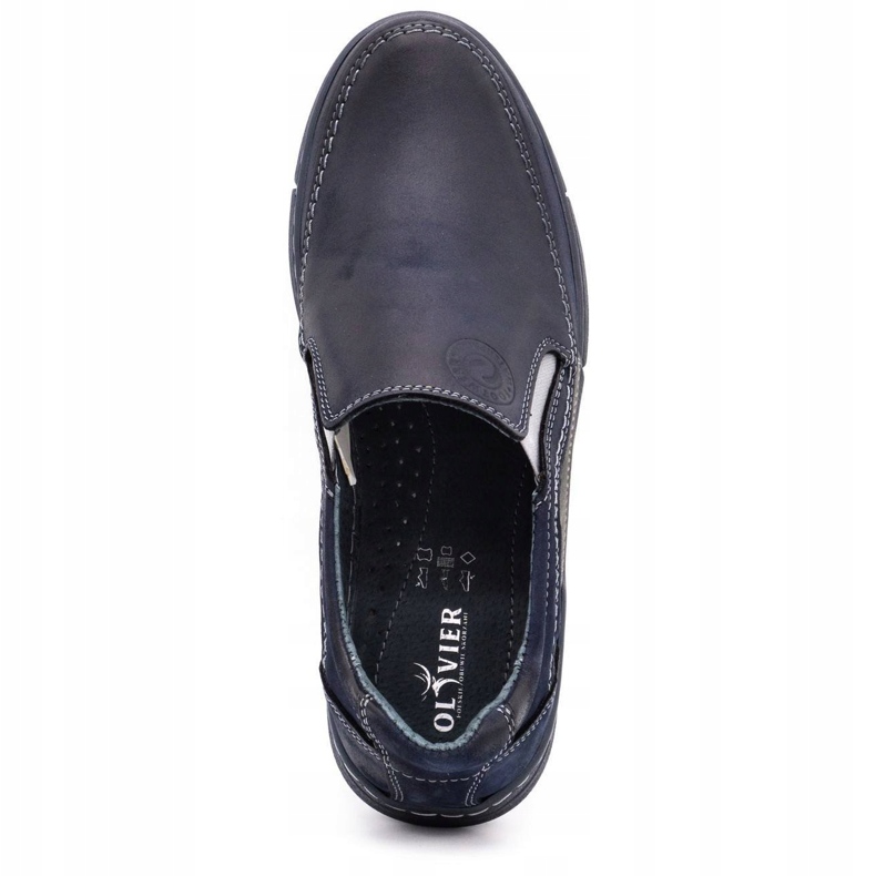 Olivier Pánské mokasínové boty 283GT, tmavě modrá modrý 4