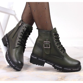 Zelené kozačky pro ženy zateplené kozačky T.Sokolski zelená 1