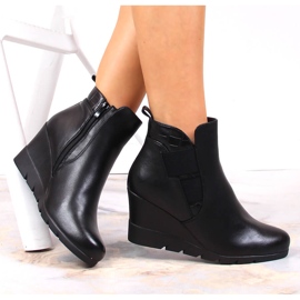 Černé Dámské teplé boty na klínku Černé Filippo PAW386 černá 1 Černé Dámské teplé boty na klínku Černé Filippo PAW386 černá 1