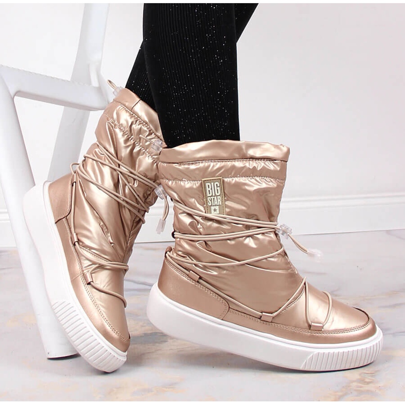 Sněhule metalické, zateplené zlaté Big Star KK274194 zlatý 1