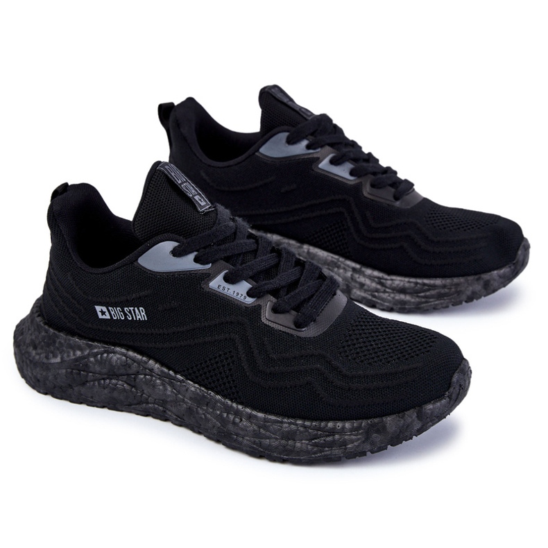 Lehká pánská sportovní obuv Big Star KK174018 Černá 2 Lehká pánská sportovní obuv Big Star KK174018 Černá 2