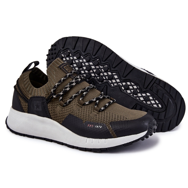 Pánská sportovní obuv Big Star KK174014 Khaki zelená 1 Pánská sportovní obuv Big Star KK174014 Khaki zelená 1