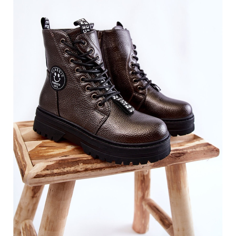 Dětské zateplené boty Trappers Dark Grey Conley hnědý 1 Dětské zateplené boty Trappers Dark Grey Conley hnědý 1