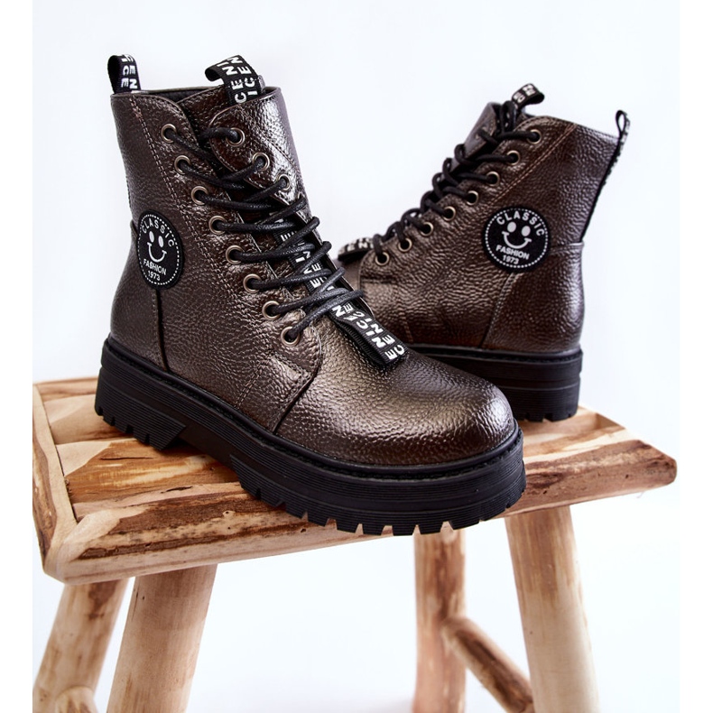 Dětské zateplené boty Trappers Dark Grey Conley hnědý 2 Dětské zateplené boty Trappers Dark Grey Conley hnědý 2