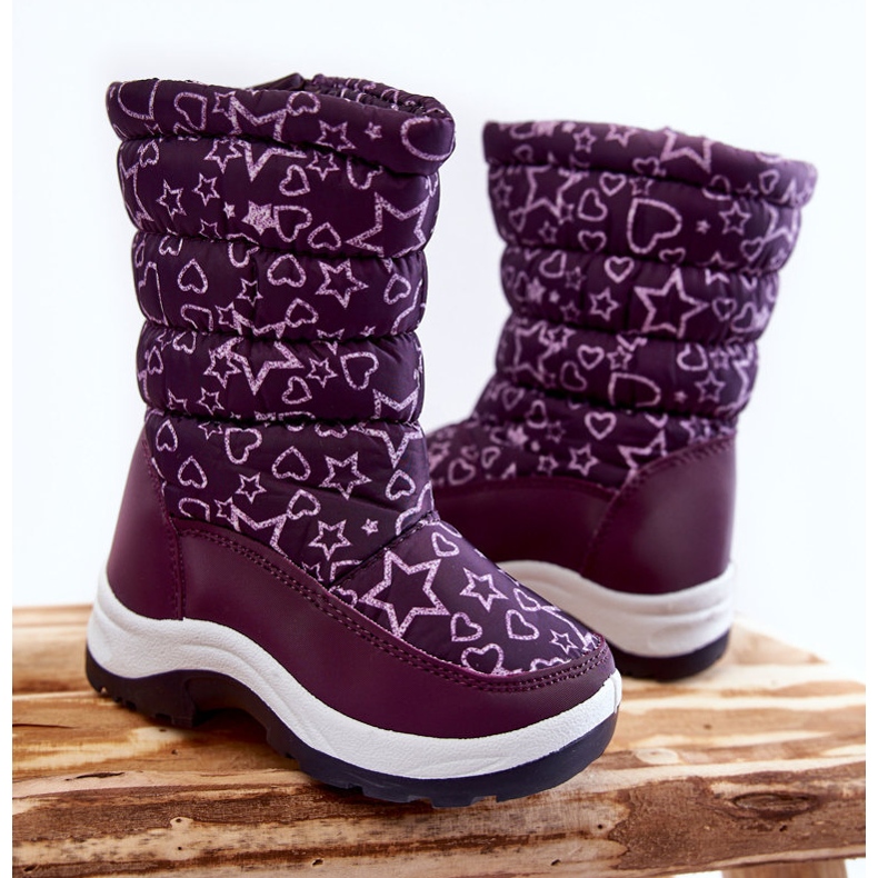 PE1 Dětské sněhule Warm Purple Terra fialová 1