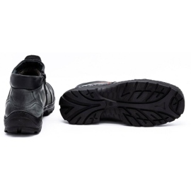 Olivier Pánské zimní kožené boty 352MP šedé šedá 2