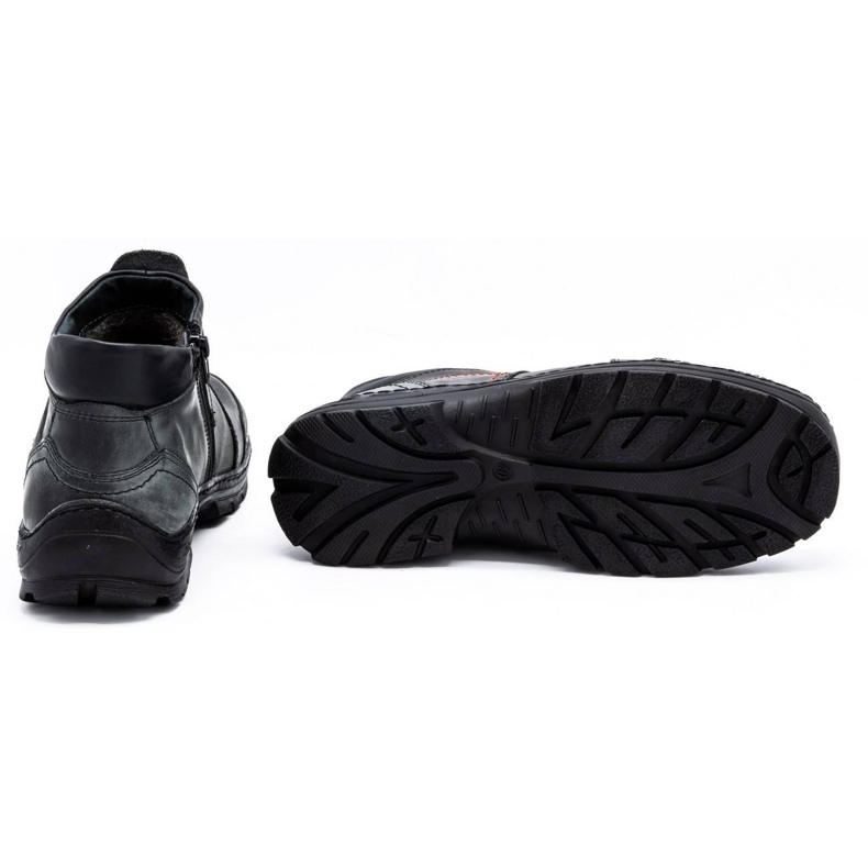 Olivier Pánské zimní kožené boty 352MP šedé šedá 2