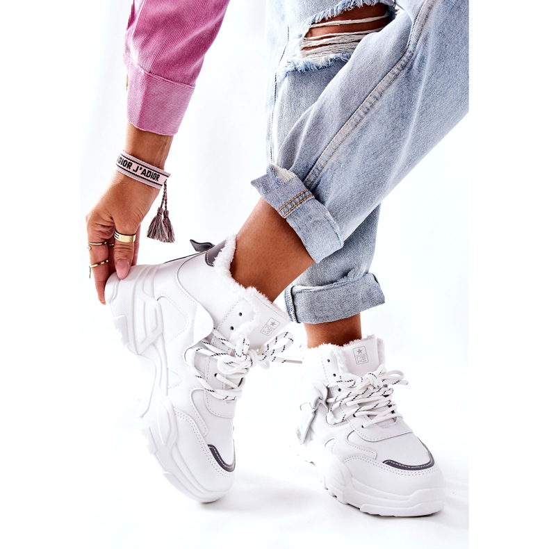 News Dámské bílé teplé tenisky Snow Kaphia 21BT26-4356 bílý 4 News Dámské bílé teplé tenisky Snow Kaphia 21BT26-4356 bílý 4