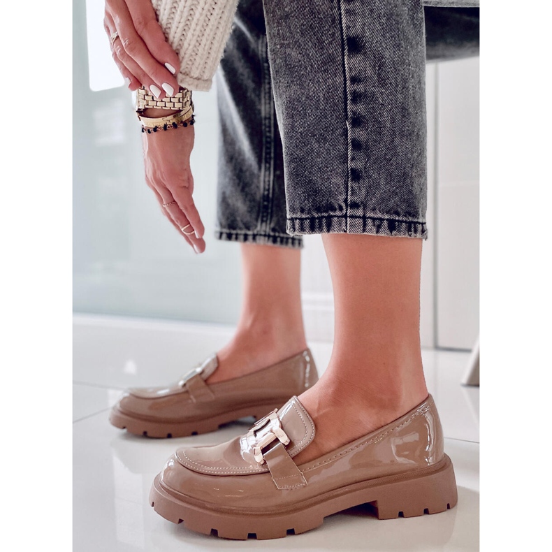 PA1 Dámské mokasíny Sophie Khaki béžový hnědý 2