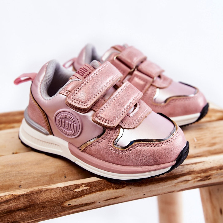 Dětská sportovní obuv Velcro Memory Foam System Big Star KK374180 Pink růžový 1